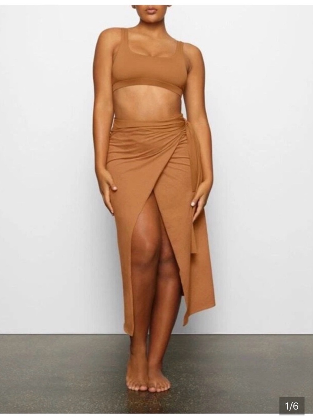 SKIMS Camel Brown Swim Sarong